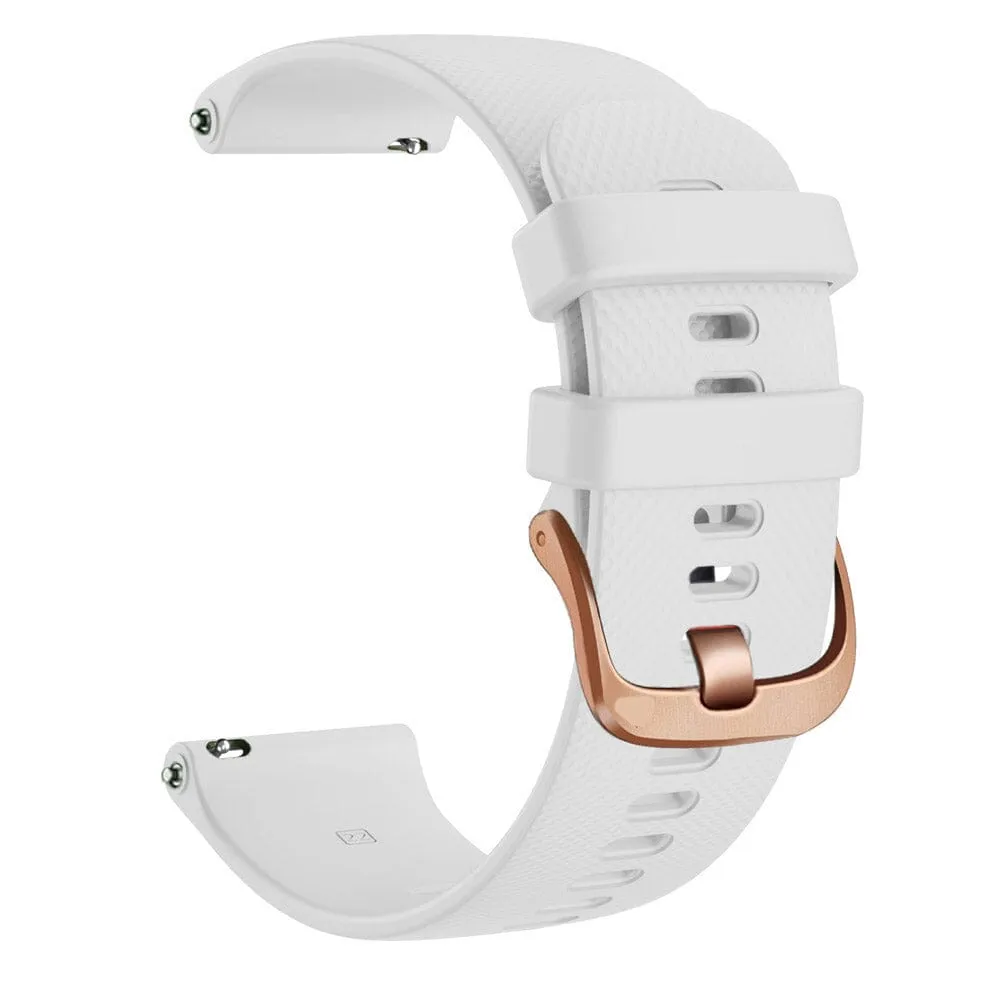 Timberland 22mm Range compatible Silicone Watch Straps with Rose Gold Buckles