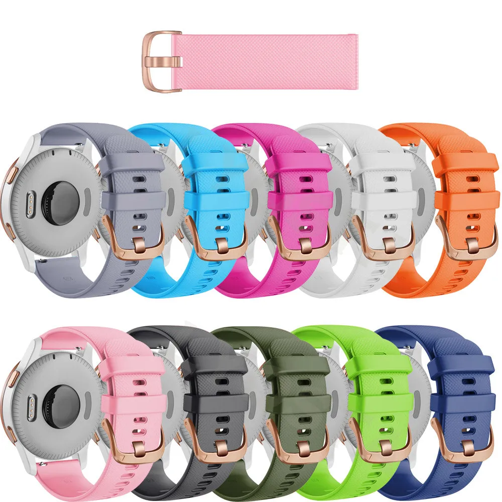 Timberland 22mm Range compatible Silicone Watch Straps with Rose Gold Buckles