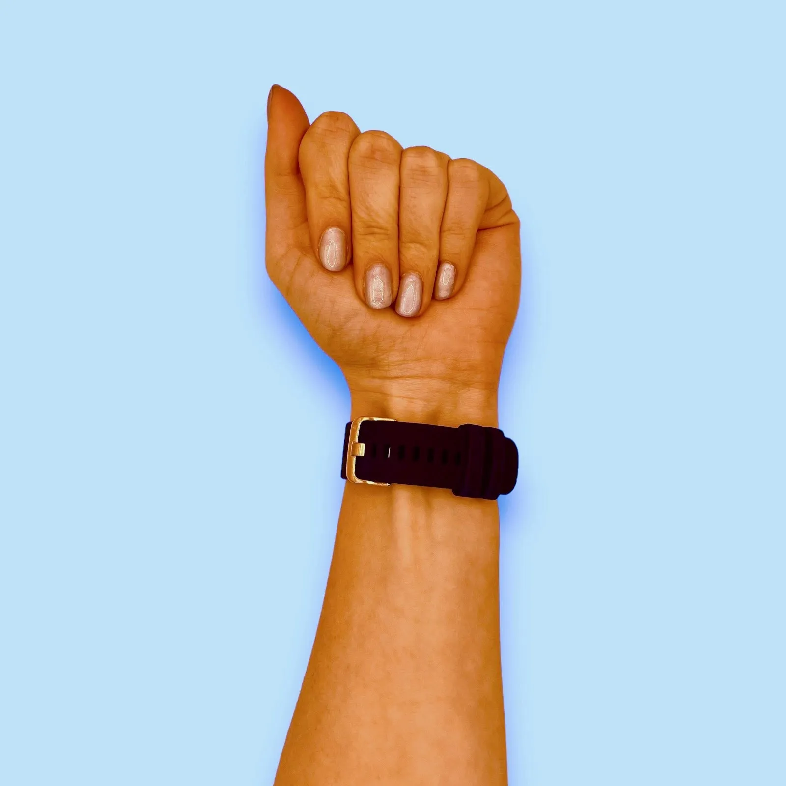 Timberland 22mm Range compatible Silicone Watch Straps with Rose Gold Buckles