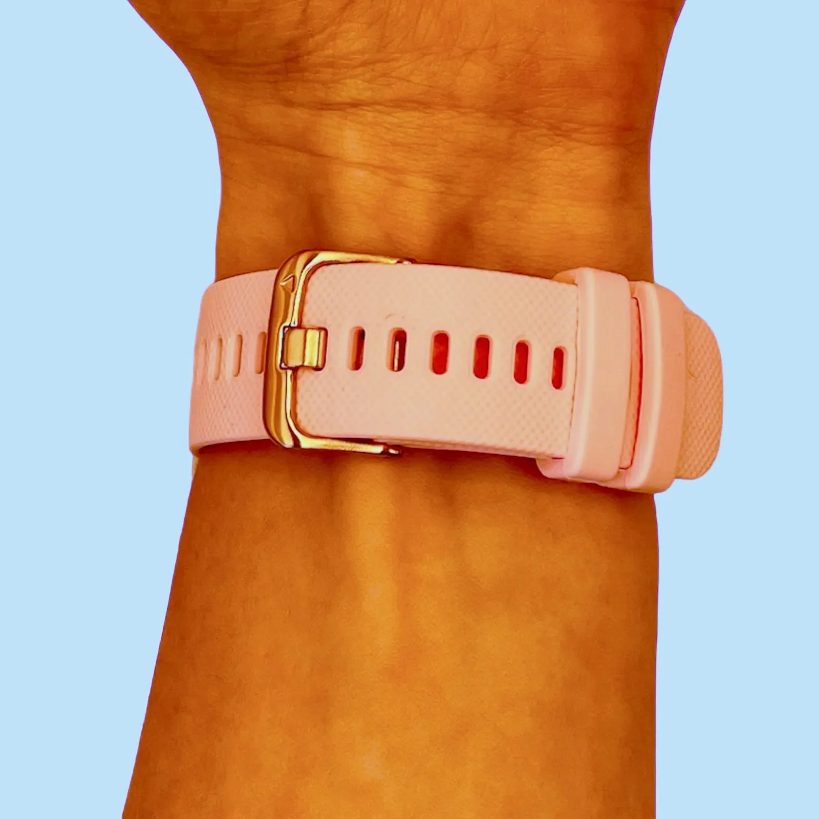 Timberland 22mm Range compatible Silicone Watch Straps with Rose Gold Buckles