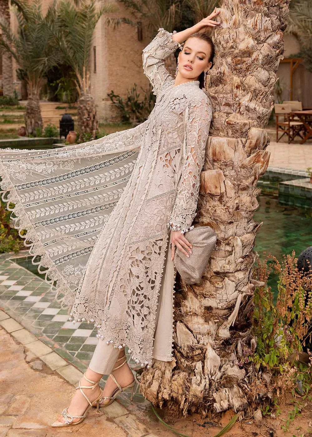 Unstitched Voyage a' Luxe Lawn '24 by Maria B | D-2409-A
