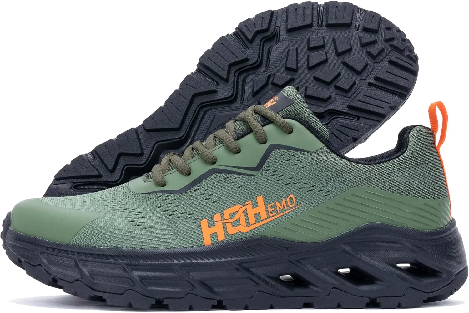 Wide Trail Running Shoes for Mens - FALKON 1.0 Waterproof Hiking Sneakers Wide Width for Outdoor with Jet-Holes Sole
