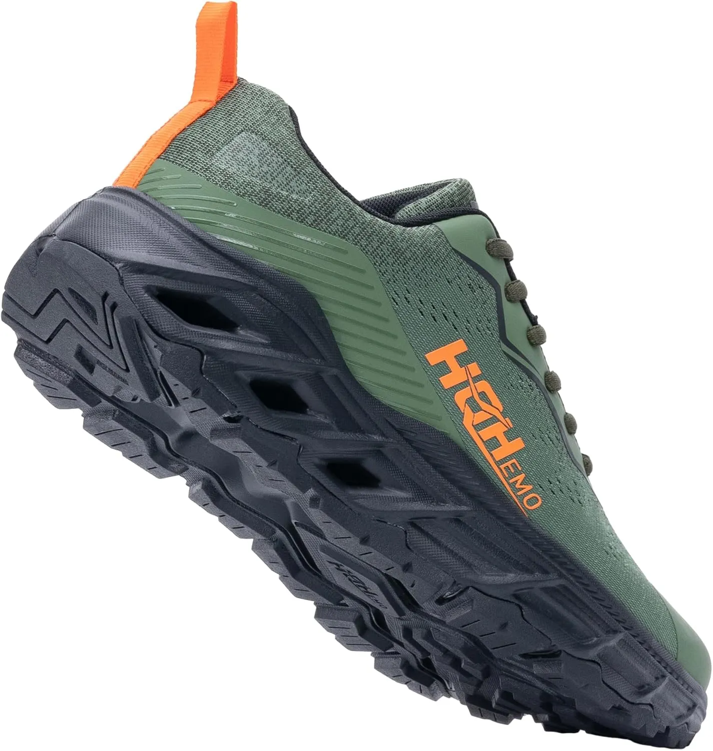 Wide Trail Running Shoes for Mens - FALKON 1.0 Waterproof Hiking Sneakers Wide Width for Outdoor with Jet-Holes Sole