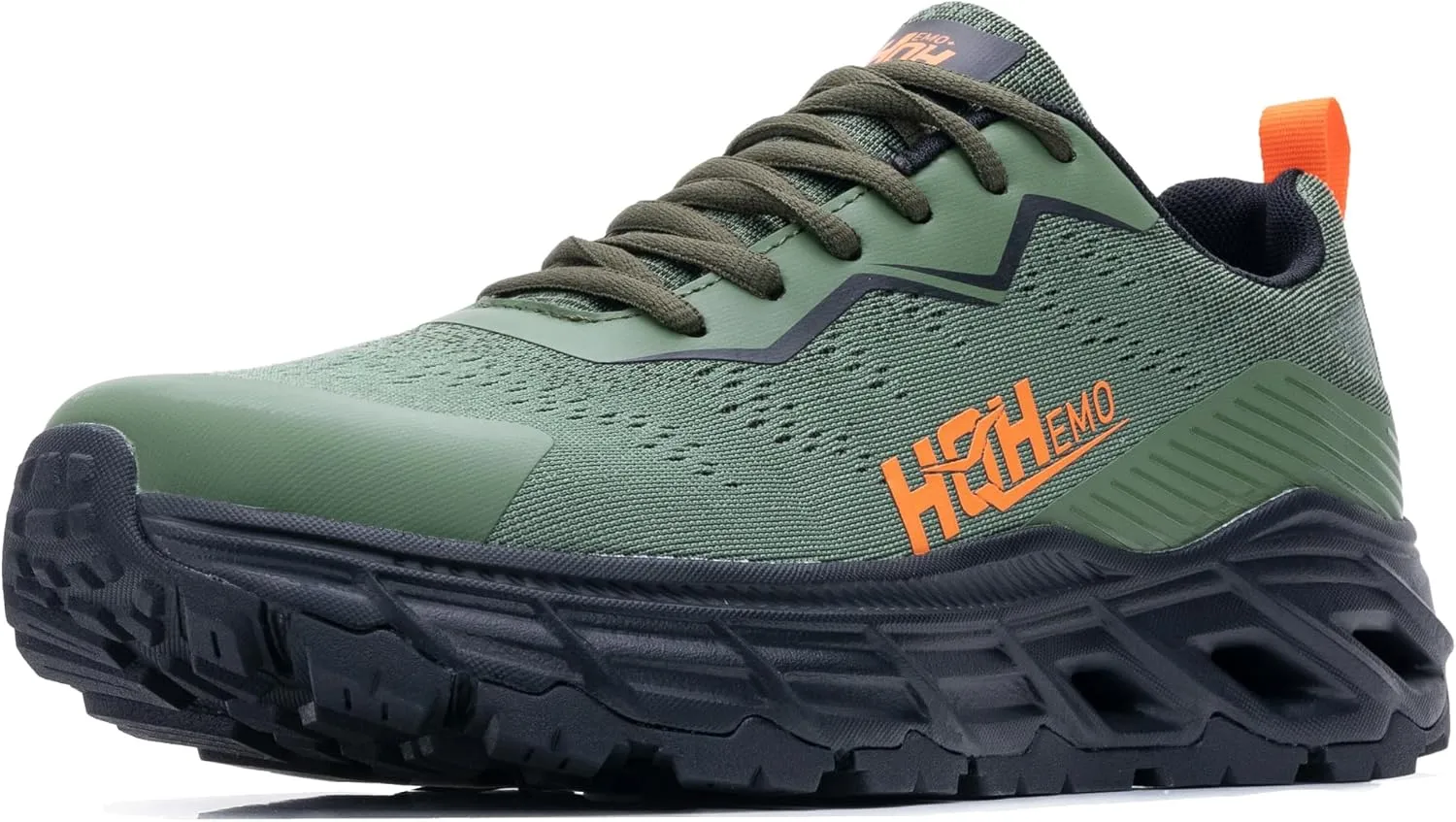 Wide Trail Running Shoes for Mens - FALKON 1.0 Waterproof Hiking Sneakers Wide Width for Outdoor with Jet-Holes Sole