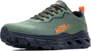 Wide Trail Running Shoes for Mens - FALKON 1.0 Waterproof Hiking Sneakers Wide Width for Outdoor with Jet-Holes Sole