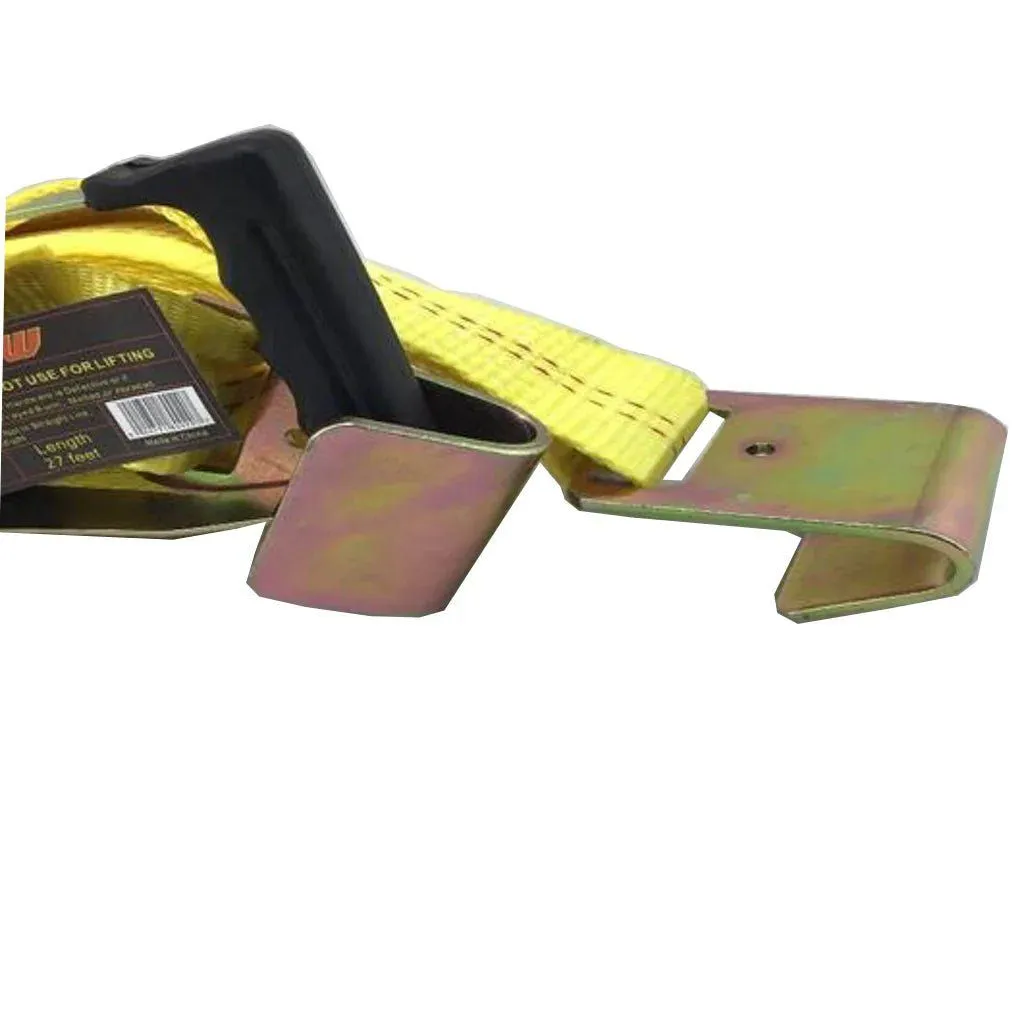 Wood | Tuff Tow Heavy-Duty Ratchet Tie-Down Strap with Flat Hook  27 ft. x 2 in.